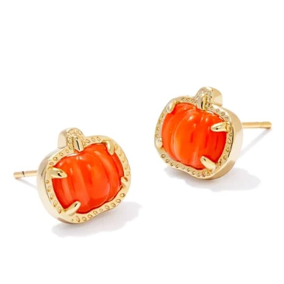 Kendra Scott Golden Pumpkin Earrings - Picture 2 of 2